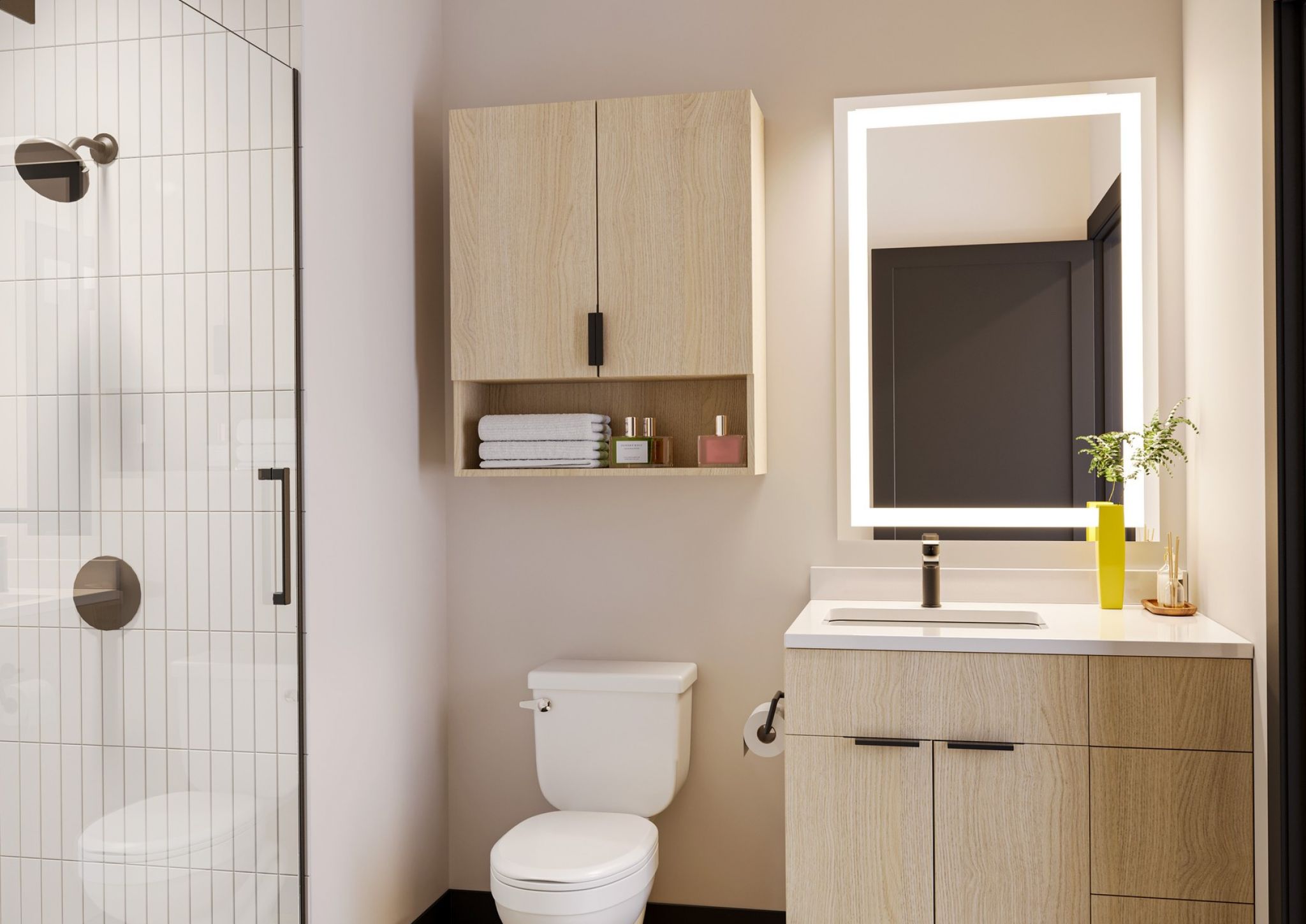 EVER Knoxville apartments trendy kitchen with island counter, stainless steel appliances, and ample cabinet space.